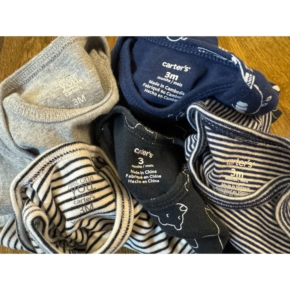 Carters‎ Baby Boy 3 Months Summer Clothes Lot Tees Shirts Bodysuits Rompers Dad